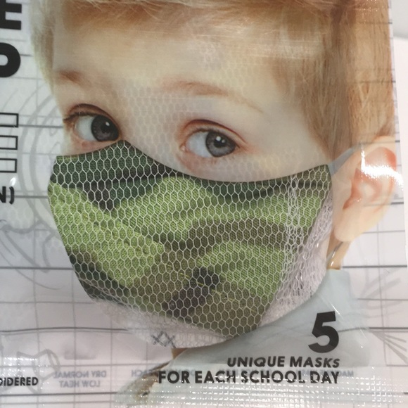 Boys 5 Face Masks Set / Washable - Picture 5 of 11